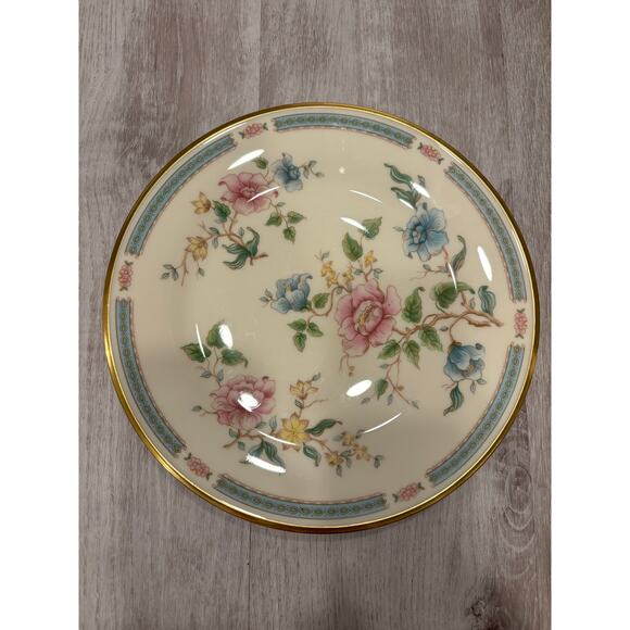 VINTAGE Lenox Morning Blossom Dinner Plate 10 3/4" Flowers and Gold Trim Inlay - Picture 2 of 7